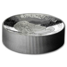 Load image into Gallery viewer, 2019 Canada 10 oz .9999 Fine Silver Coin $100 Double Concave Piedfort Brown Bear

