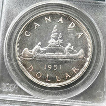 Load image into Gallery viewer, 1951 Canada 1 Dollar Silver Coin One Dollar - PCGS PL 66 - Old Green Holder
