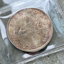 Load image into Gallery viewer, 1936 Canada 1 Dollar Silver Coin One Dollar - ICCS Gem 65 - With Toning
