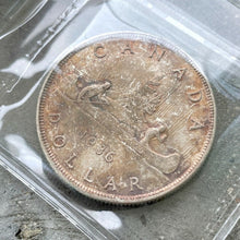 Load image into Gallery viewer, 1936 Canada 1 Dollar Silver Coin One Dollar - ICCS Gem 65 - With Toning
