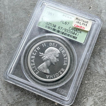 Load image into Gallery viewer, 1961 Canada 1 Dollar Silver Coin One Proof Like PCGS Gem PL 67 Cameo Old Holder
