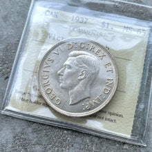 Load image into Gallery viewer, 1937 Canada 1 Dollar Silver Coin One Dollar - ICCS Gem 65 - Victoria North
