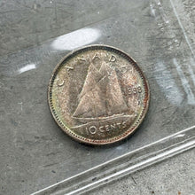 Load image into Gallery viewer, 1938 Canada 10 Cent Silver Coin Dime ICCS MS Gem 65 - Attractive Toning
