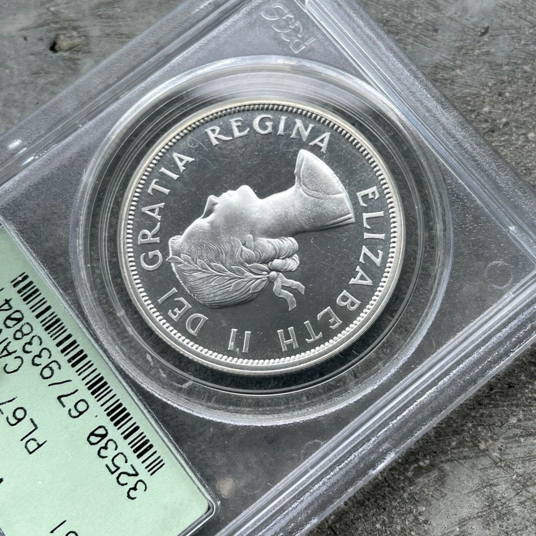 1961 Canada 1 Dollar Silver Coin One Proof Like PCGS Gem PL 67 Cameo Old Holder