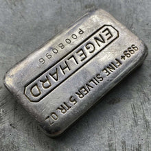 Load image into Gallery viewer, Tough Engelhard 5oz &#39;P&#39; Series .999 Fine Silver Bar
