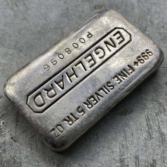 Tough Engelhard 5oz 'P' Series .999 Fine Silver Bar