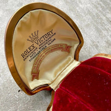 Load image into Gallery viewer, 1930s Rolex Victory Box Red Leather Clamshell - Blank Warranty Guarantee Papers
