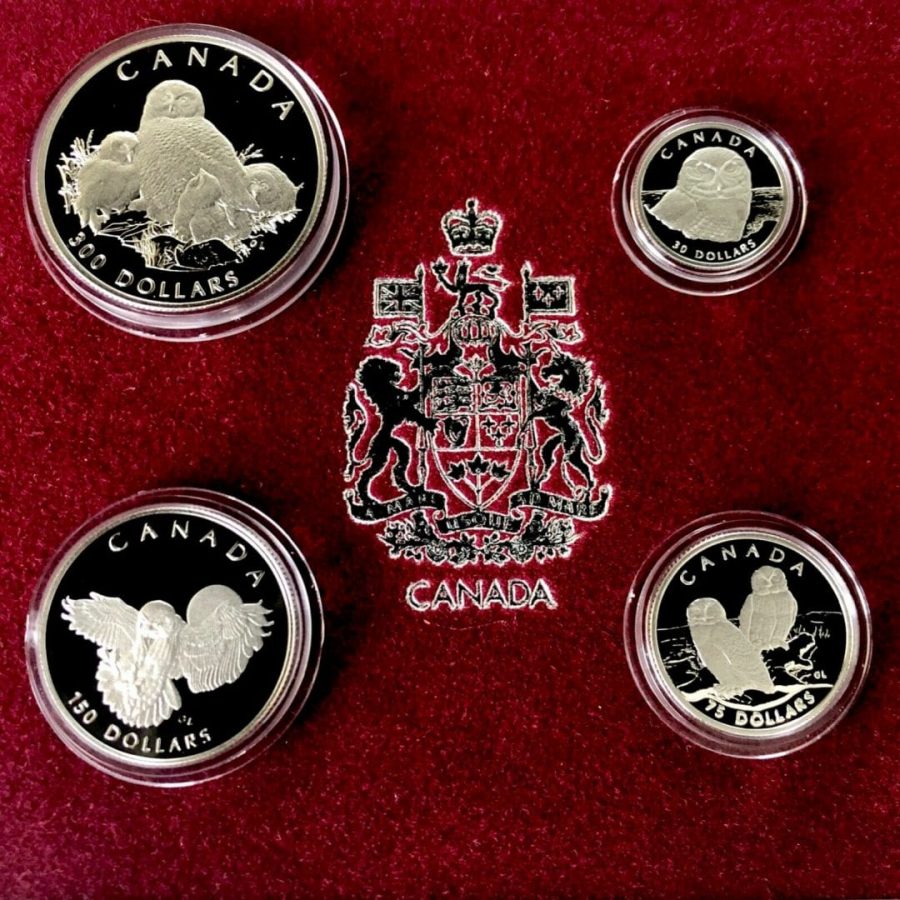 1991 Platinum Canada 1.85oz Proof Coin Set - Low Mintage - Snowy Owl