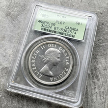 Load image into Gallery viewer, 1955 Arnprior Canada 1 Dollar Silver Coin One Dollar Proof Like PCGS PL 67
