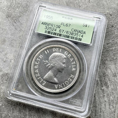 1955 Arnprior Canada 1 Dollar Silver Coin One Dollar Proof Like PCGS PL 67