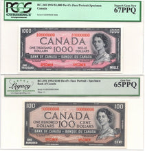 Load image into Gallery viewer, ✪ 1954 Bank of Canada Devil Face - Devil&#39;s Face Specimen Set $1-$1000 -Very Rare
