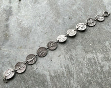 Load image into Gallery viewer, Vintage Coin Bracelet Roman Republic - Julius Caesar 46-45 BC Military Mint
