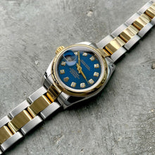 Load image into Gallery viewer, 2004 Rolex 26mm Ladies Datejust 179163 Two Tone - Factory Blue Diamond Dial
