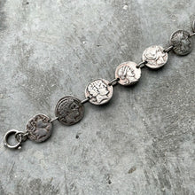 Load image into Gallery viewer, Vintage Coin Bracelet Roman Republic - Julius Caesar 46-45 BC Military Mint
