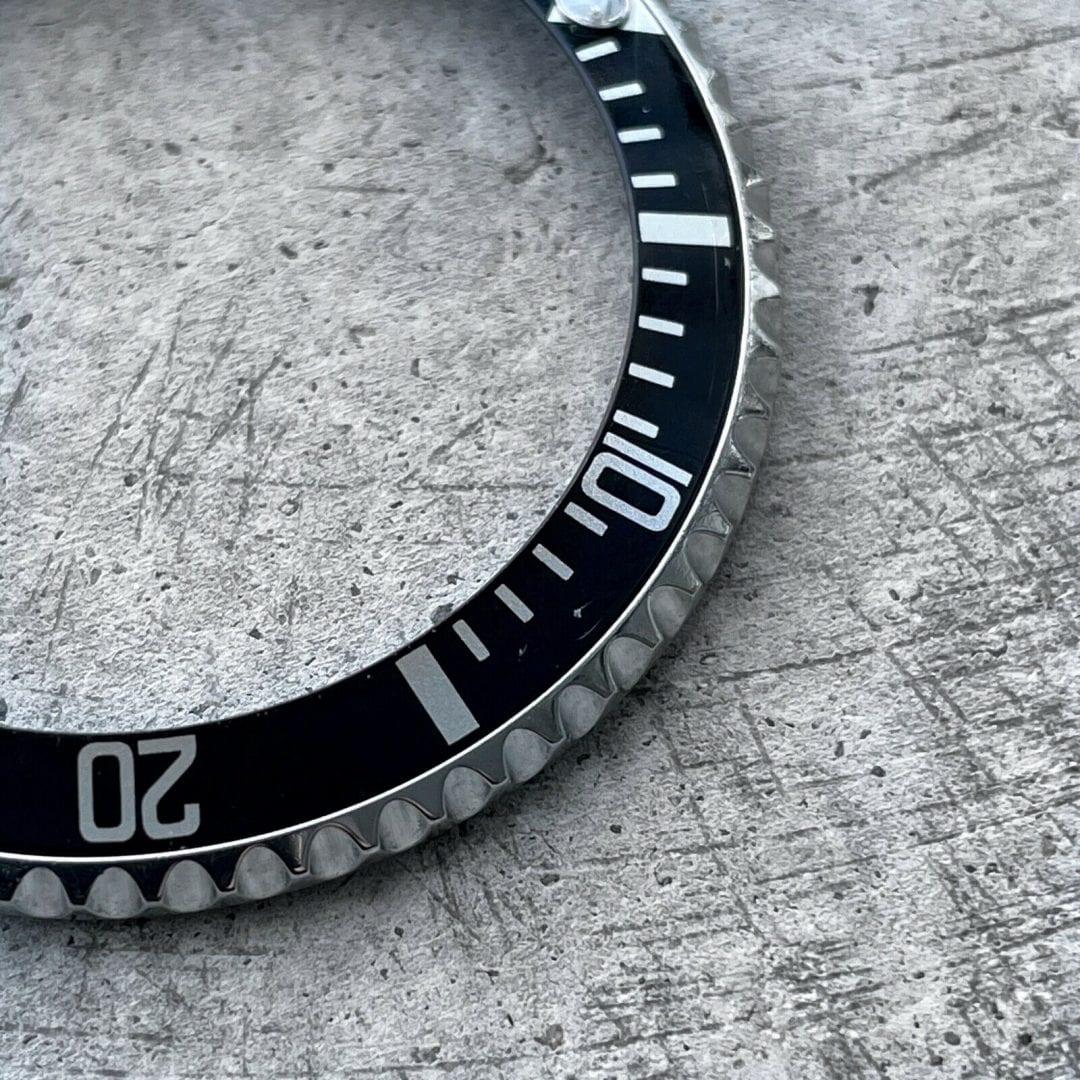 1990s Original Rolex 16610 Submariner black complete Bezel Insert assembly