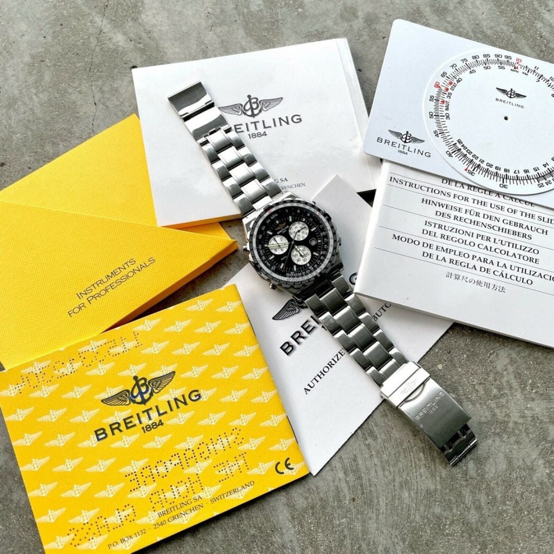 1998 Breitling Jupiter Pilot 42mm Watch A59028 Quartz - With Papers