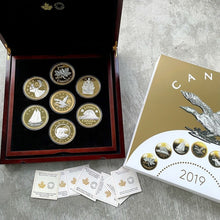 Load image into Gallery viewer, 2019 Canada .9999 Silver 5oz x 7 Coin Big Coin Set - Complete Set! Serial 888
