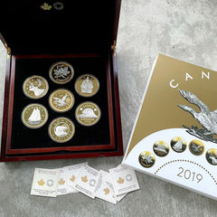 2019 Canada .9999 Silver 5oz x 7 Coin Big Coin Set - Complete Set! Serial 888