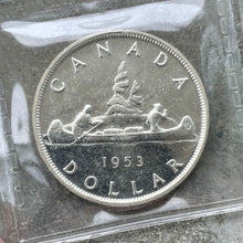 Load image into Gallery viewer, 1953 Canada 1 Dollar Silver Coin One Dollar Proof Like ICCS Gem PL 65 Old Holder
