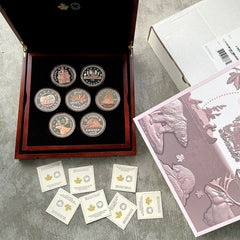 2018 Canada .9999 Silver 5oz x 7 Coin Big Coin Set