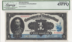 1920 $1 Government of Newfoundland NF-12d Legacy 45