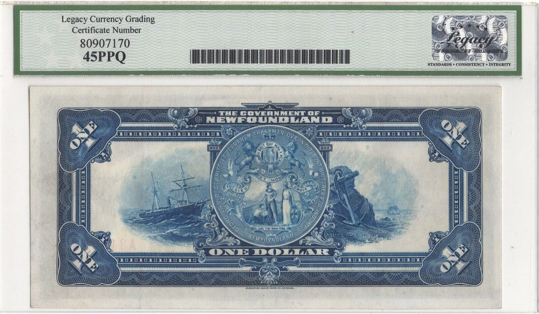 1920 $1 Government of Newfoundland NF-12d Legacy 45