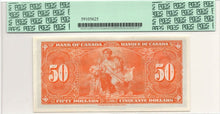 Load image into Gallery viewer, ✪ 1937 $50 Bank of Canada Gordon Towers BC-26b - PCGS Gem Unc 65 PPQ
