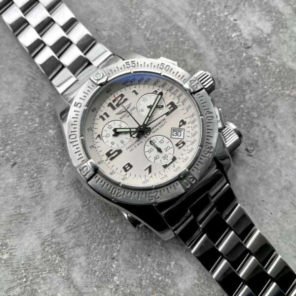 2006 Breitling Emergency 45mm Stainless Steel A73322 Box + Papers + Serviced