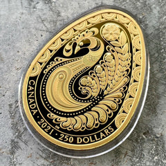 2021 Canada $250 Pysanka .9999 Egg Shape Gold Coin - IN STOCK and ready to ship!