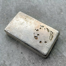 Load image into Gallery viewer, Engelhard 10 oz .999 Silver Poured Bar - Pretty toning patina and pour lines
