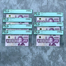 Load image into Gallery viewer, 1988 $1000 Bank of Canada EKA PCGS Gem UNC 67 PPQ - 6 Consecutive Notes
