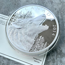 Load image into Gallery viewer, 2014 Canada 1/2 Kilo .9999 Silver Coin $125 Howling Owl Wolf Serial 1000/1000

