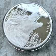 Load image into Gallery viewer, 2014 Canada 1/2 Kilo .9999 Silver Coin $125 Howling Owl Wolf Serial 1000/1000
