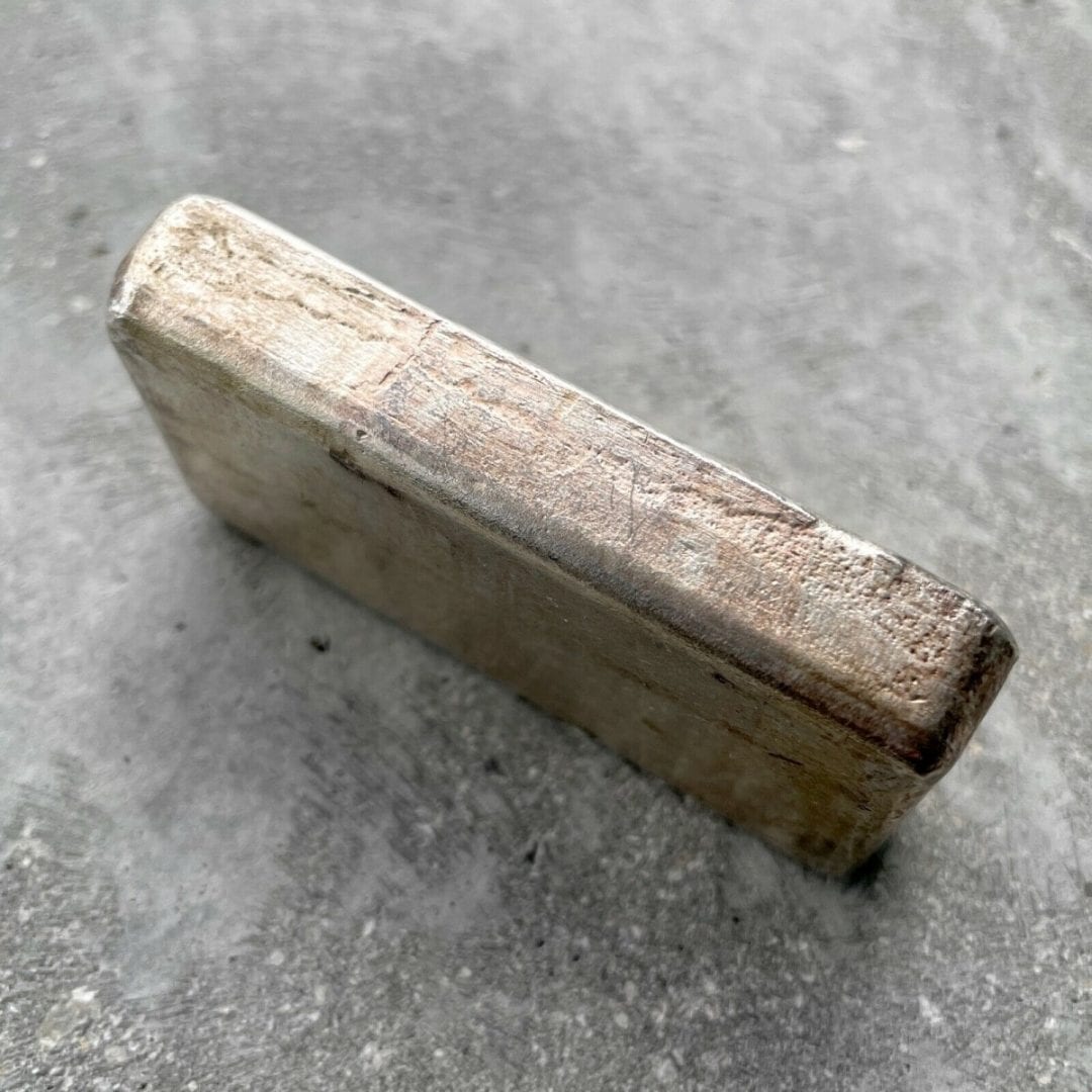 Engelhard 10 oz .999 Silver Poured Bar - Pretty toning patina