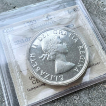 Load image into Gallery viewer, 1953 Canada 1 Dollar Silver Coin One Dollar Proof Like ICCS Gem PL 65 Old Holder
