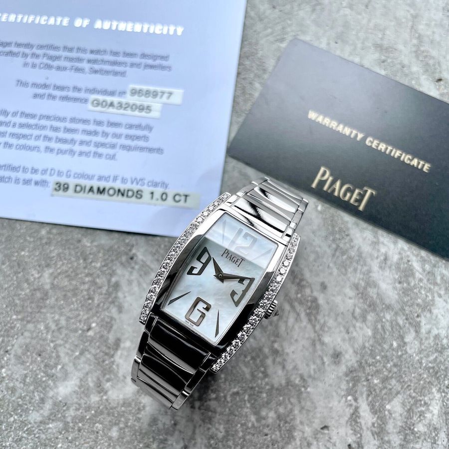 Piaget Limelight 18k White Gold G0A32095 Mother of Pearl Diamonds $42,600 Retail
