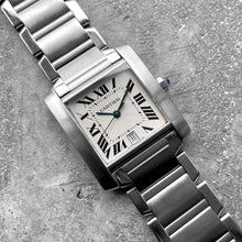 Load image into Gallery viewer, 28mm Cartier 2302 Stainless Steel Tank Française Automatic
