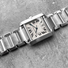 Load image into Gallery viewer, 28mm Cartier 2302 Stainless Steel Tank Française Automatic
