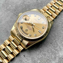 Load image into Gallery viewer, 2012 Rolex 36mm President Yellow Gold 118238 - Box and Papers - Factory Diamond
