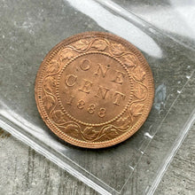 Load image into Gallery viewer, 1888 Large Cent Canada 1 Cent Coin Penny - ICCS Gem 65 Red
