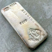 Load image into Gallery viewer, Johnson Matthey 1/2 Kilo .999 Silver Poured Bar 500 Gram with Pouch
