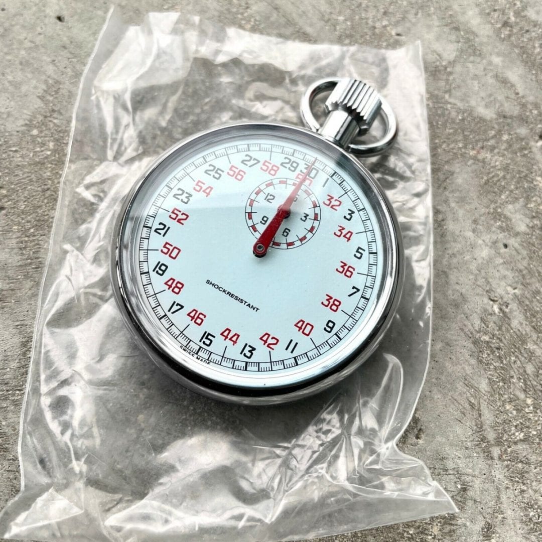 New Old Stock Vintage Stop Watch Manual movement - Never used!