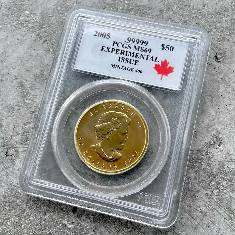 2005 Canada Experimental Maple 5 x 9's Fine PCGS MS 69 - Test Maple -400 Mintage