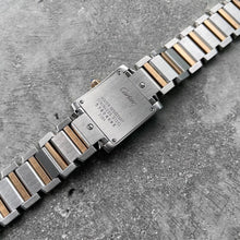 Load image into Gallery viewer, Cartier Pink MOP Mother of Pearl Tank Francaise 2384 Steel + Gold - Box Papers
