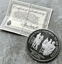 Load image into Gallery viewer, 1776 - 1976 George Washington .999 Fine Platinum Medal 1783 Revolution New York
