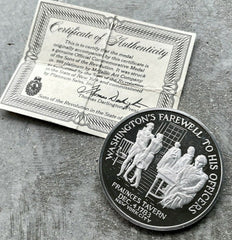 1776 - 1976 George Washington .999 Fine Platinum Medal 1783 Revolution New York