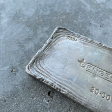 Load image into Gallery viewer, Stunning Engelhard 20 oz .999 Silver Poured Bar - Pretty Patina Pour Lines
