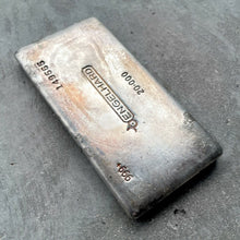 Load image into Gallery viewer, Engelhard 20 oz .999 Silver Poured Bar - Nice toning
