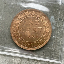 Load image into Gallery viewer, 1888 Large Cent Canada 1 Cent Coin Penny - ICCS Gem 65 Red
