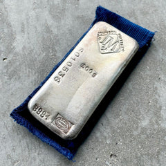 Johnson Matthey 1/2 Kilo .999 Silver Poured Bar 500 Gram with Pouch